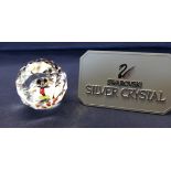 Swarovski Crystal Glass, paper weight Walt Disney Mickey Mouse, complete with box.