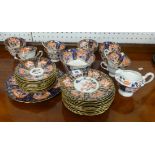 An early 20th Century Foley china twelve setting porcelain tea service of Imari design.