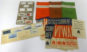 A collection of War casualty and port booklets, also current affairs pamphlets and 1940's ephemera.