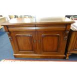 Reproduction Victorian mahogany cupboard.