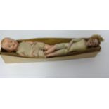 Two dolls, including American Herndon bisque head doll with kid body, also a composition doll (2).