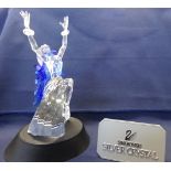 Swarovski Crystal Glass, Magic of Dance series annual edition 2002, 'Isadorra' complete with stand