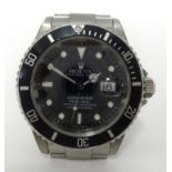 Rolex Submariner, a gent's stainless steel Oyster Perpetual wristwatch, with date.