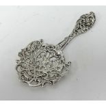 Victorian silver ornate castor spoon Sheffield, JD&S