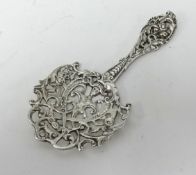 Victorian silver ornate castor spoon Sheffield, JD&S