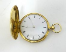 Le Roy & Fils, Paris, an 18ct gold quarter repeating full hunter pocket watch, No.31650, with
