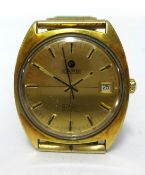 Roamer, a gents gilt anti-matic, date wristwatch.