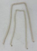 Two 9ct gold rope twist necklaces, approx 7.60gms.