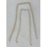 Two 9ct gold rope twist necklaces, approx 7.60gms.