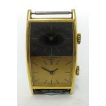 Baume and Mercier, 18ct gold duo dial wristwatch (lacks strap), stamped 750, No. 690591, 321002,