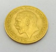 A George VI gold half sovereign 1915.