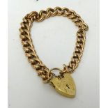 A 9ct gold curb link bracelet, approx 37.60gms.