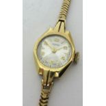 Vertex, a ladies 9ct gold bracelet watch (total weight 16.9gms).