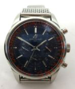 Breitling Transocean Chronograph 1884, a as new condition gents stainless steel limited edition '