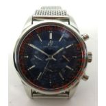 Breitling Transocean Chronograph 1884, a as new condition gents stainless steel limited edition '