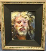 Robert Lenkiewicz (1941-2002), oil on canvas 'Self Portrait', signed and inscribed verso, 'Brief