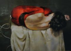 Robert Lenkiewicz (1941-2002), early signed limited edition print 'Esther Rear View' (red), No.60/