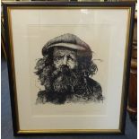 Robert Lenkiewicz (1941-2002), signed limited edition print, 'Diogenes/Early Drawing Vagrancy