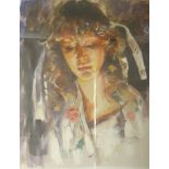 Robert Lenkiewicz (1941-2002), signed print 'Study of Mary', (Painters Proof), No.10/50, unframed.