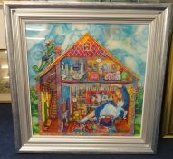 Kerry Darlington (Welsh born 1974), limited edition, 'Alice in William Rabbits House', The UK's