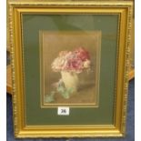 William Harris Weatherhead (1843-1903) signed watercolour, 'A Vase of Flowers', 20cm x 14cm,