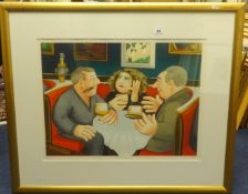 Beryl Cook (1928-2008), 'Russian Tea Room' signed limited edition print No.187/300, 47cm x 62cm.