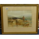 G.H.Jenkins (1838-1914), Victorian 1880 watercolour, 'Dartmoor', indistinctly signed, J. Baragwaneth