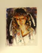 Robert Lenkiewicz (1941-2002), 'Study of Mary' artist poof No.12/25, with certificate, unframed.