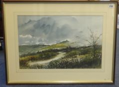 C.Rex-Jones, watercolour, 'Brentor, near Tavistock', 34cm x 53cm.