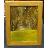 Nick Urwin (born 1969), oil on board, 'In the Garden', 26cm x 37cm and another (2).