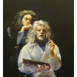 Robert Lenkiewicz (1941-2002), print on canvas 'The Painter with Anna' (II), project non-project