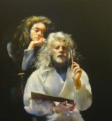 Robert Lenkiewicz (1941-2002), print on canvas 'The Painter with Anna' (II), project non-project