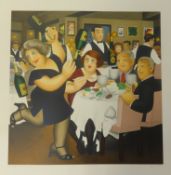 Beryl Cook (1926-2008) 'Dining Out', signed artist proof, 69cm x 69cm, Provenance, directly from the