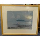 Richard William Payne, 'Looe Island' acrylic, 32cm x 42cm, Provenance, direct from the artists