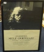 Robert Lenkiewicz (1941-2002), original exhibition poster, 'Self Portrait', 80cm x 54cm overall