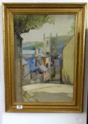 James.H.Morton, oil on board, signed, 'A view to the Sea', 48cm x 33cm.