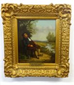 In the style of Sir David Wilkie (Scottish, 1785-1841), oil on board, signed 'D.Wilkie', 'The
