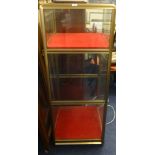 A shop display cabinet with light and key, height 130cm.