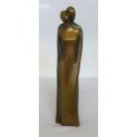 Loni Kreuder (20th century Dutch), bronze figure of a couple, signed with monogram No.44/200