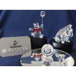 Swarovski Crystal Glass 'Winnie The Pooh Collection' consisting of Winnie The Pooh, Eeyore and