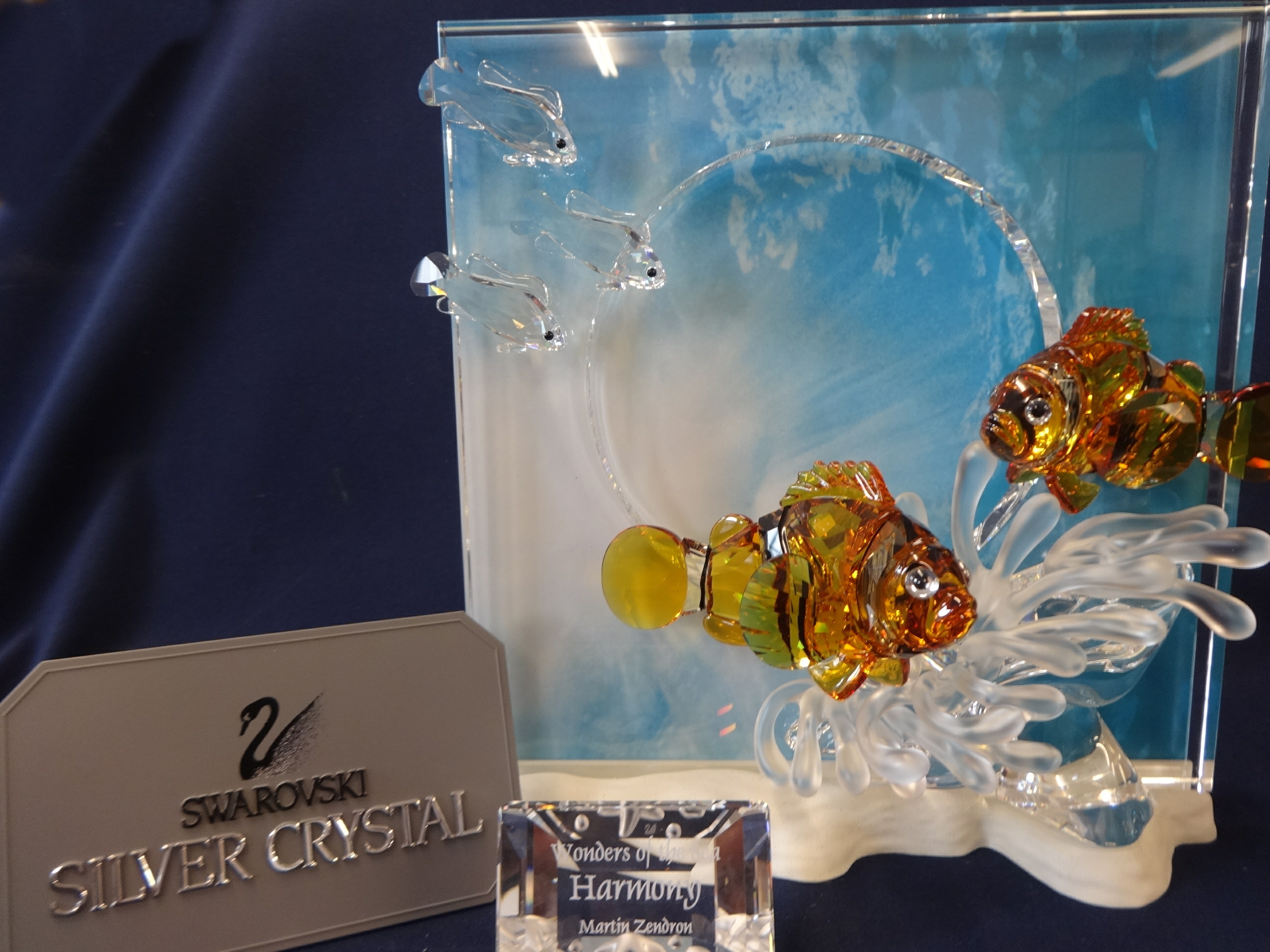 Swarovski Crystal Glass Wonders Of The Sea 'Harmony' with plaque, small shells and Certificate Of