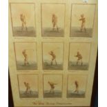 Two pairs of golfing subject prints and another 'The Golf Swing Progression' (5).