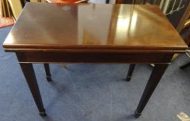 Mahogany fold over tea table