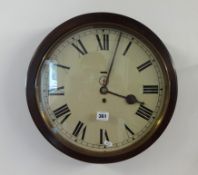 A 12" dial clock, with bakelite bezel, diameter 43cm.