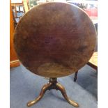 19th Century mahogany tripod table