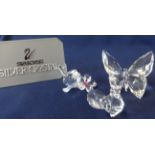 Swarovski Crystal Glass Miscellaneous collection consisting of Dove, Bird on branch with Flower