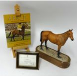 Royal Worcester, a model of Arkle, modelled by Doris Lindner, edition number 344/500 with wood