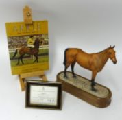 Royal Worcester, a model of Arkle, modelled by Doris Lindner, edition number 344/500 with wood