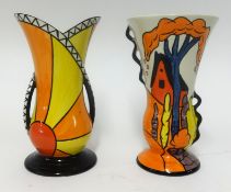 Lorna Bailey, a signed Chetwynd jug and a Sunburst vase (2)