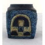 Troika, a square box vase, signed, height 9cm.